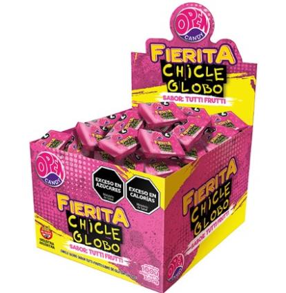 CHICLE FIERITA OPEN CANDY GLOBO TUTTI